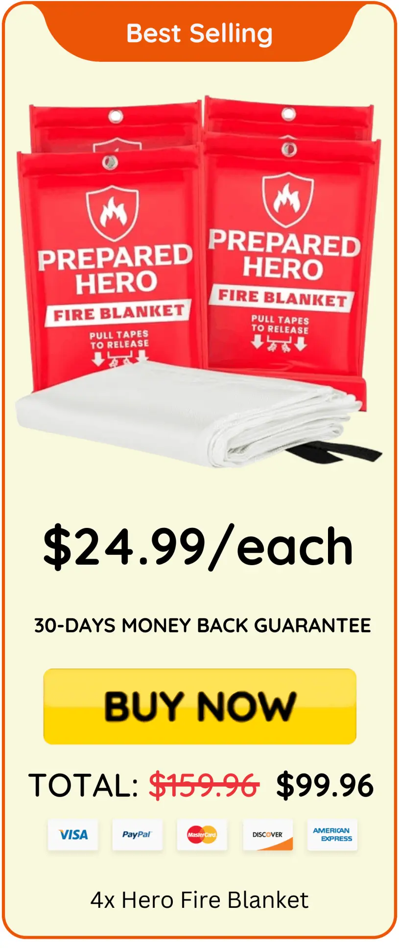 Prepared Hero Fire Blanket offer price 