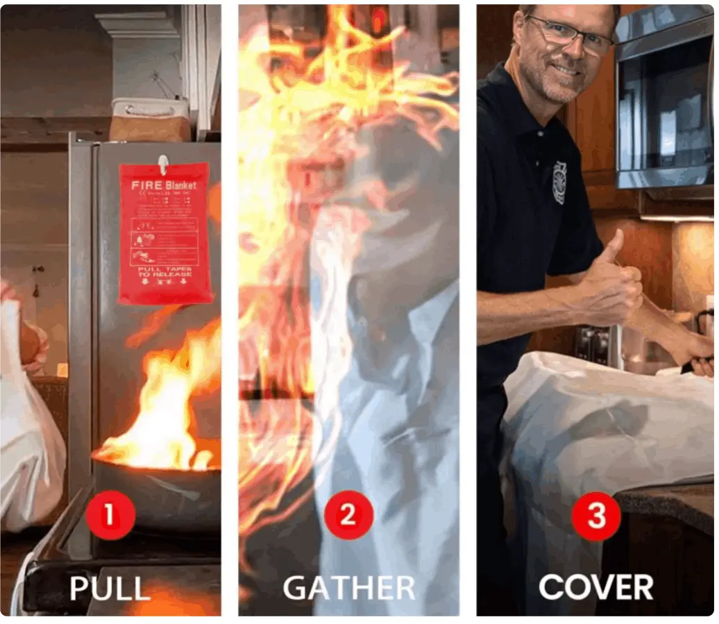 How to use Prepared Hero Fire Blanket